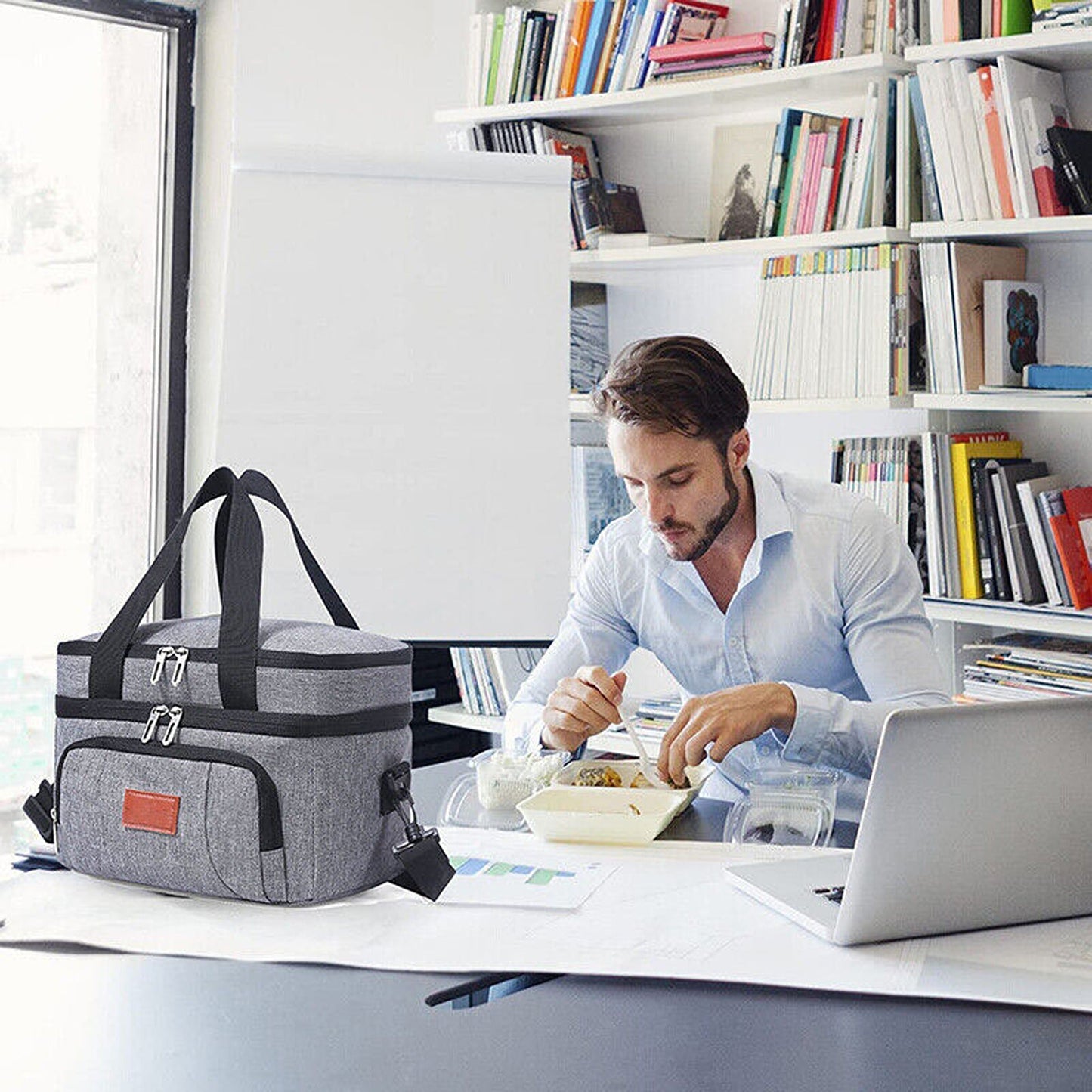 Insulated Lunch Bag for Picnics Thermal Food Container Cooler