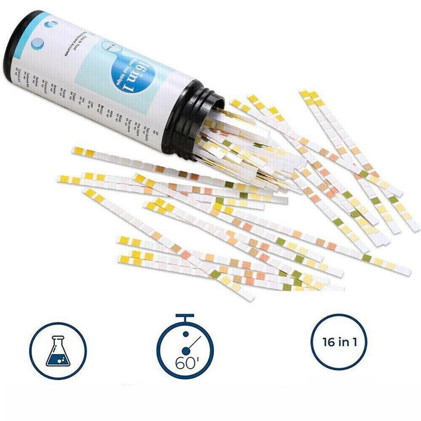 Home Water Quality Test Strips 16-in-1 Drinking Water Testing Kit