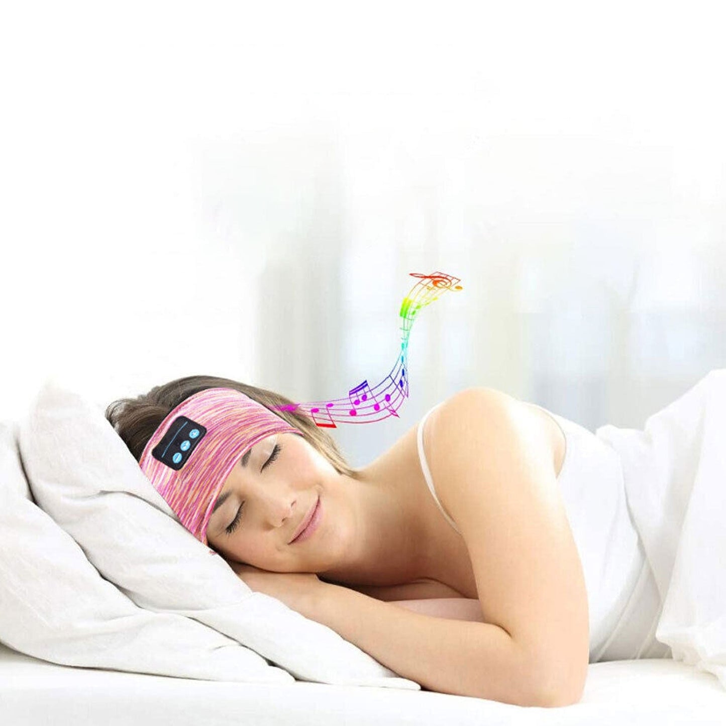 Sleep-Friendly Bluetooth Headphones in Headband with Detachable Speaker
