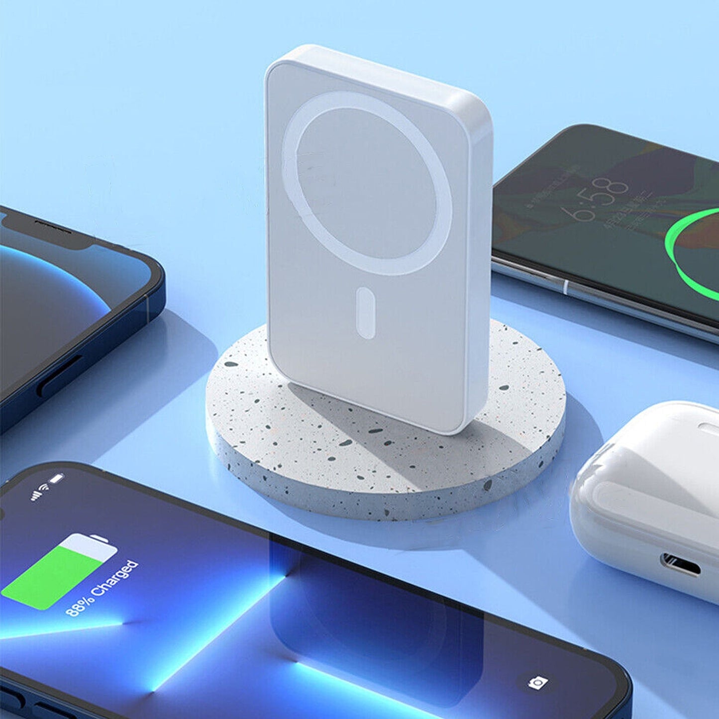 For iPhone 14 13 15 Pro Max Magnetic Power Bank Wireless Battery Charger