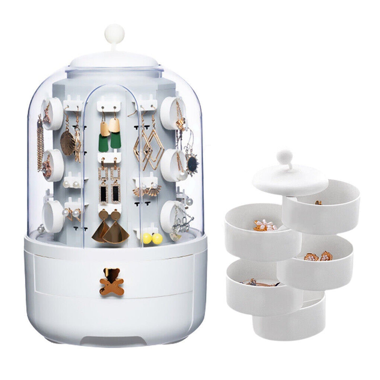 Earring and Jewelry Hanging Organizer Stand with Display Storage