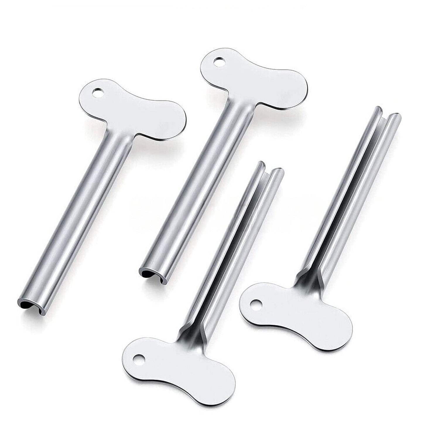 4pcs Toothpaste Tube Squeezer Stainless Steel Key Dispenser