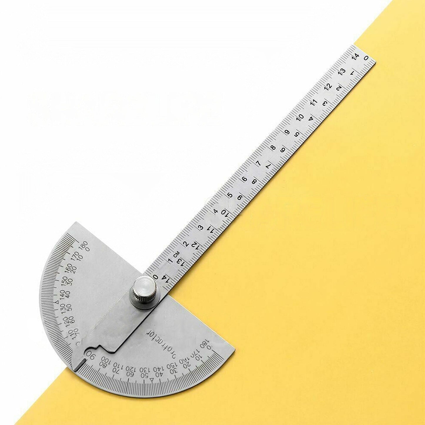 Protractor Angle Finder with Arm Measuring Ruler Stainless Steel Tool