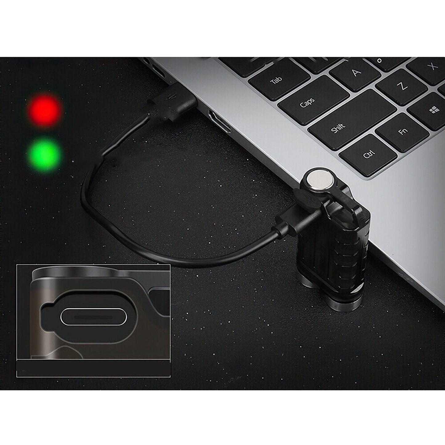 900 Lumens Mini Keychain EDC Flashlight USB Type-C Rechargeable Work Light