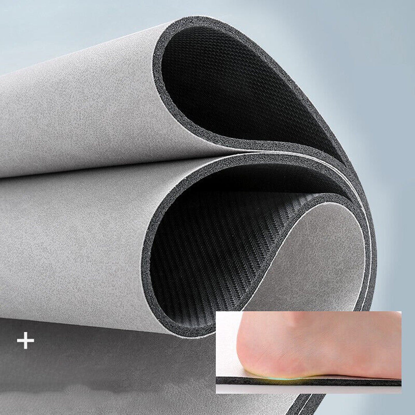 Grey Diatom Mud Non-Slip Floor Mat Bathroom Shower Kitchen Carpet Rug