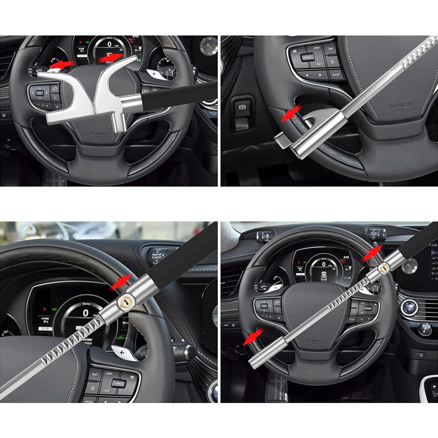 Anti-Theft Lock Universal Steering Wheel Clamp Security