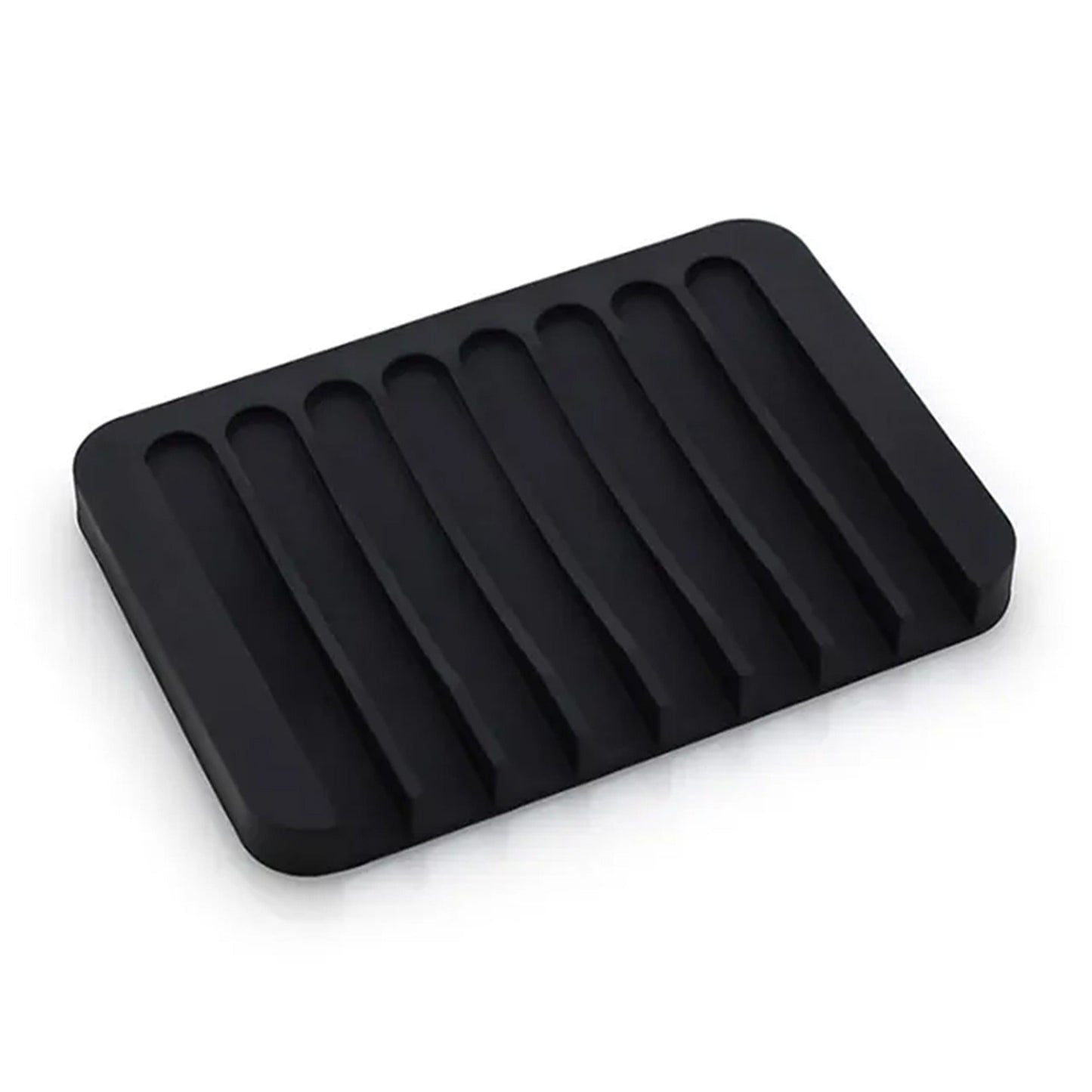 3pcs Bathroom Silicone Soap Holder Tray Plate Storage Rack