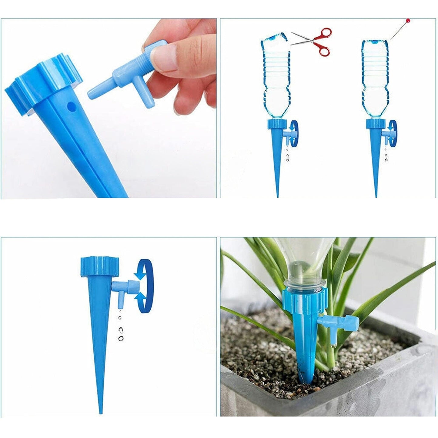 24pcs Plant Watering Drip Irrigation Kit Self Watering Spikes System