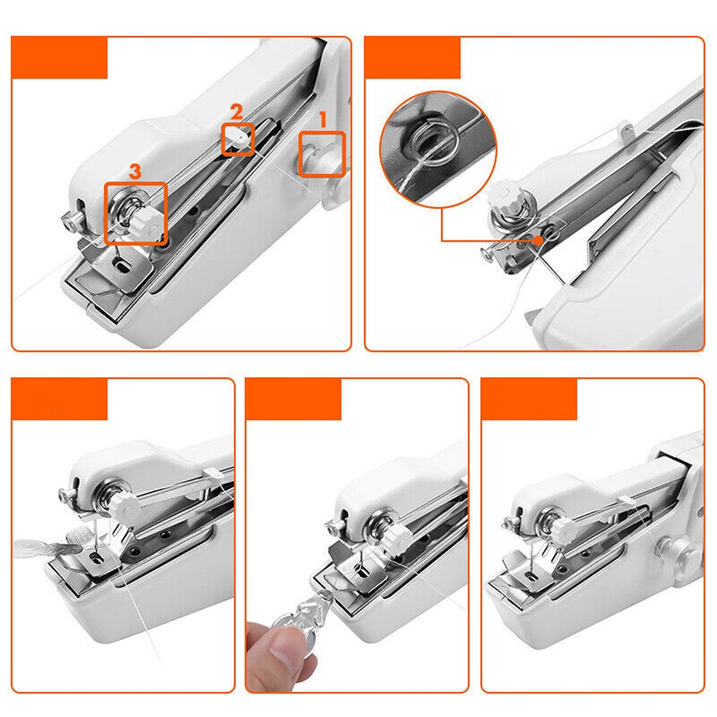 Handheld Mini Cordless Sewing Machine for Quick Repairs
