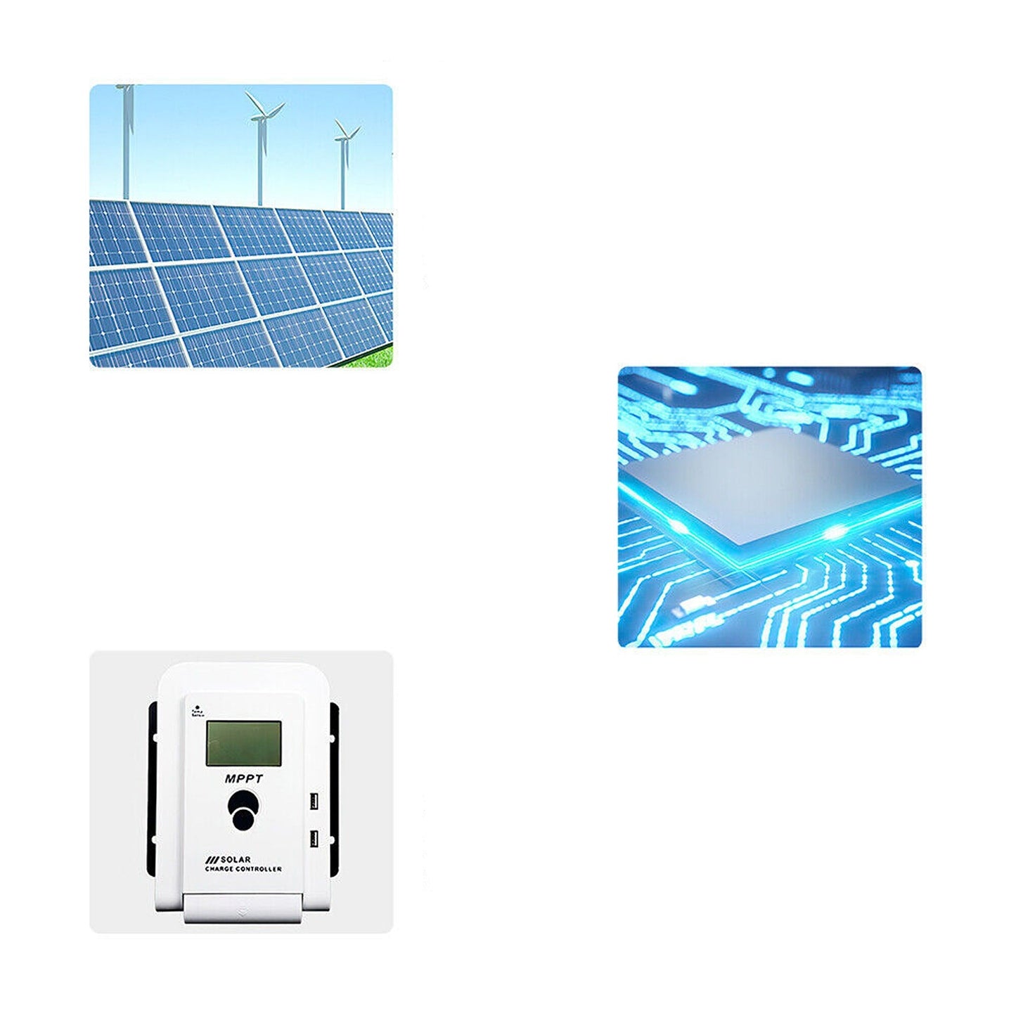 12V 24V Solar Panel Charge Controller for AGM Gel Lifepo4 Batteries