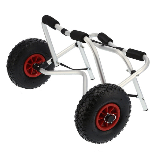 Aluminium Kayak Cart with Foldable Wheel Design Canoe Trolley With Strap