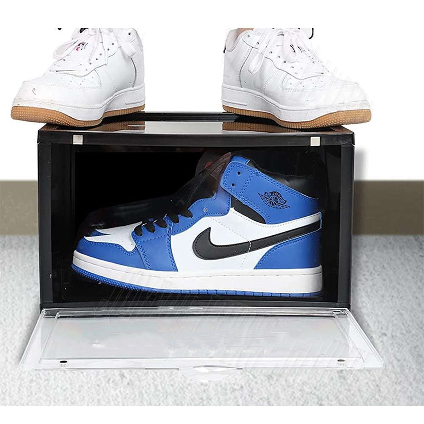 Black Acrylic Stackable Boxes for Premium Sneaker Display and Storage