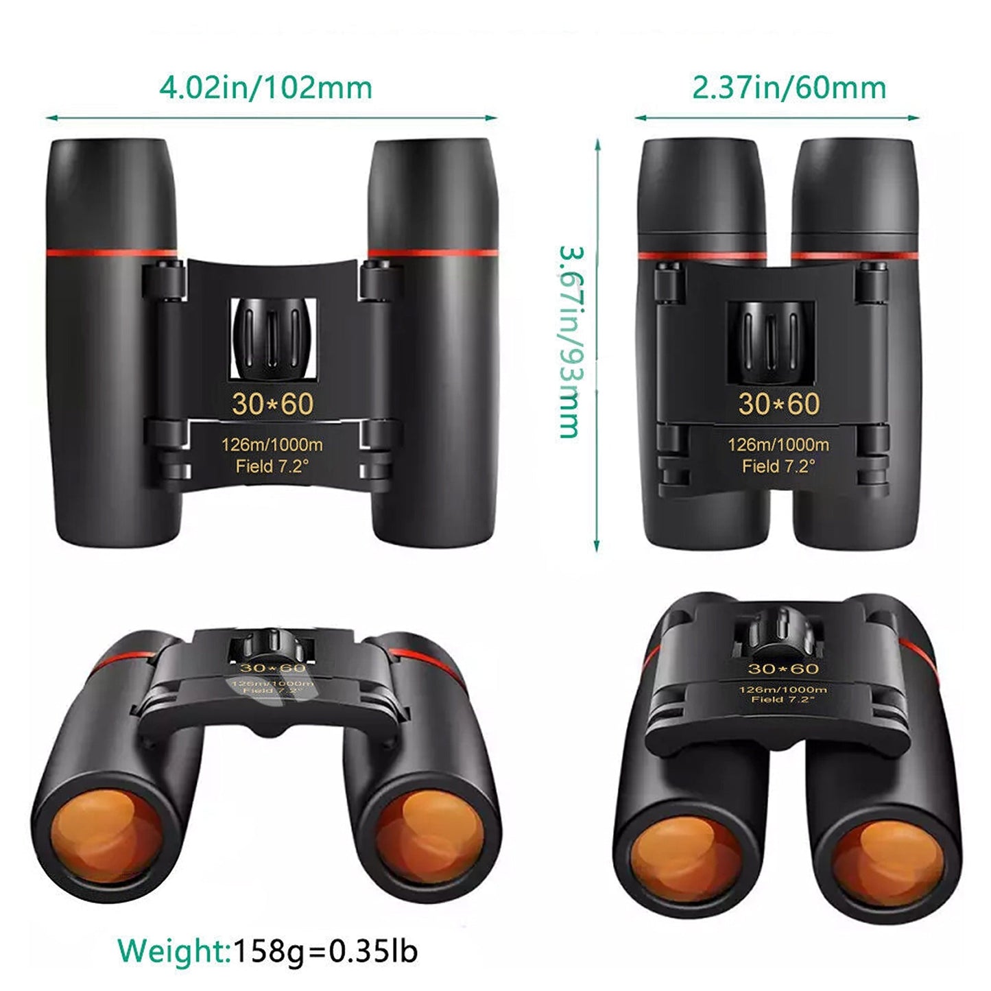 30 x 60 Zoom Outdoor Travel Day Night Vision Binoculars