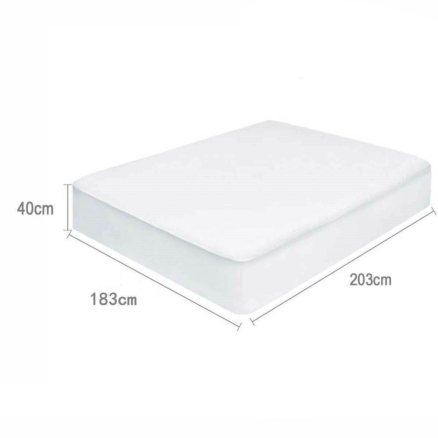 All Size Waterproof Mattress Protector Fully Fitted Terry Cotton Cover
