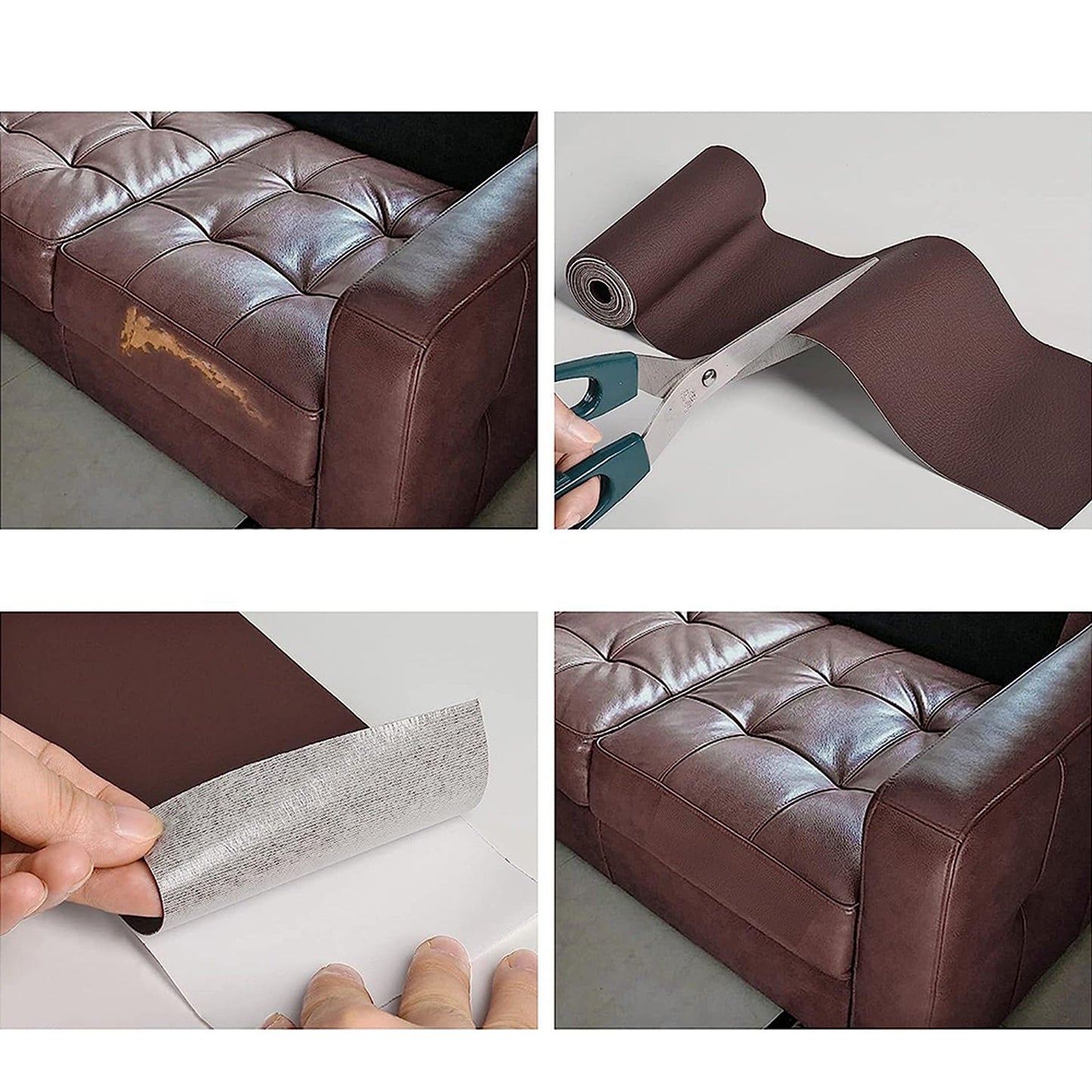 Brown Leather Couch Repair Kit Self Adhesive Renovation Stickers