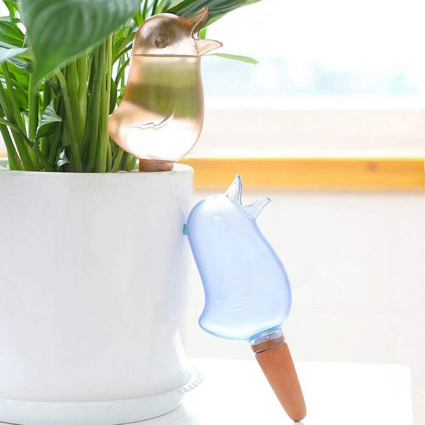 4pcs Bird Shaped Self Watering Spikes Plant Irrigation Garden Waterer
