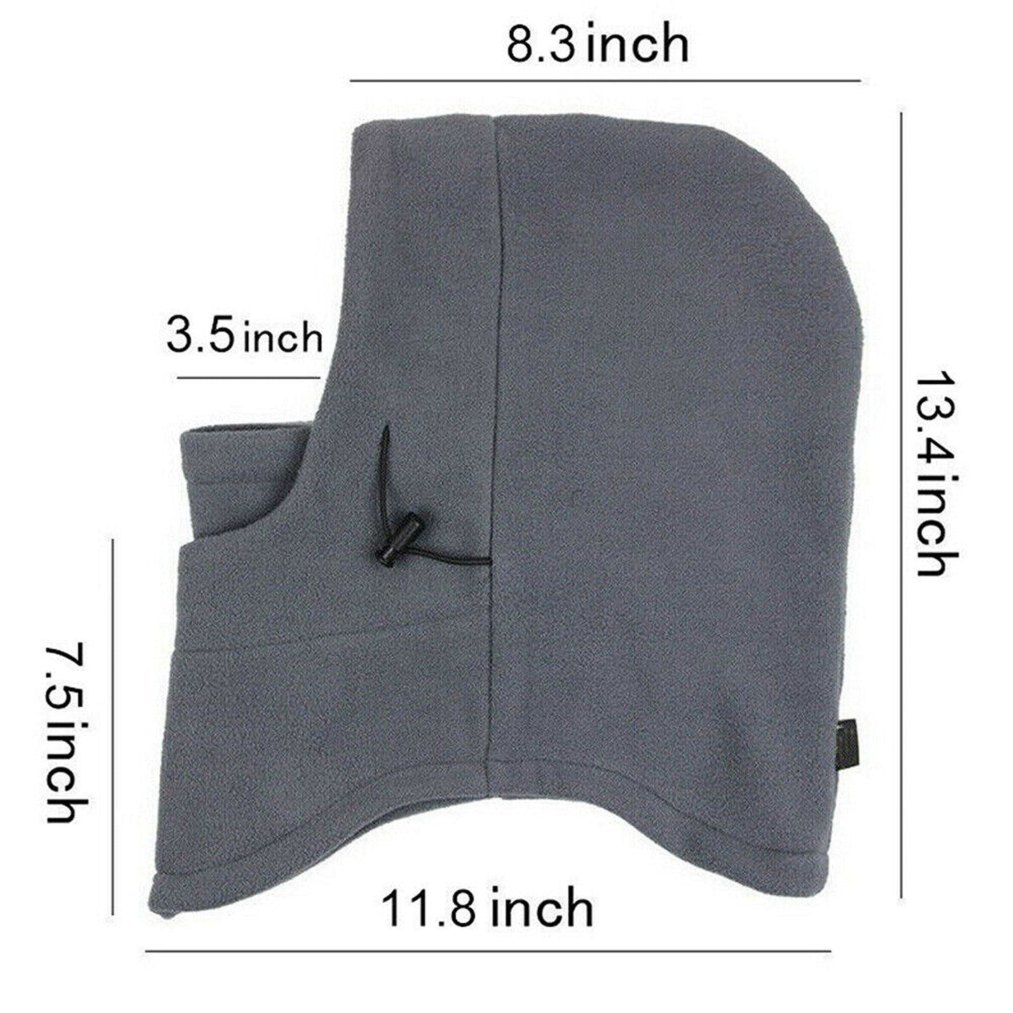 Fleece Hood Winter Thermal Balaclava Ski Face Mask Neck Warmer Cap