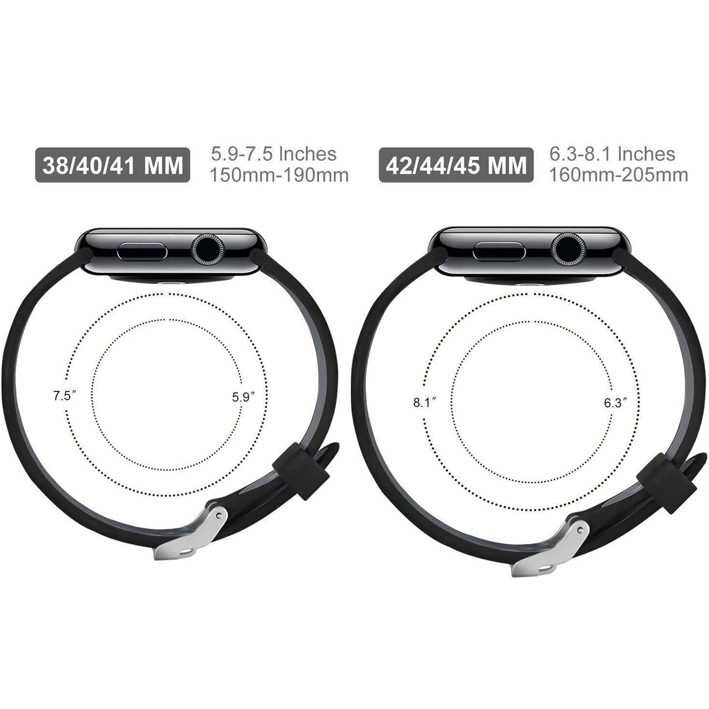 Black Colourful For iWatch Watch Band Series 9 SE Ultra 8 7 6 5 4 Strap 38 40 41 42 44 45 4