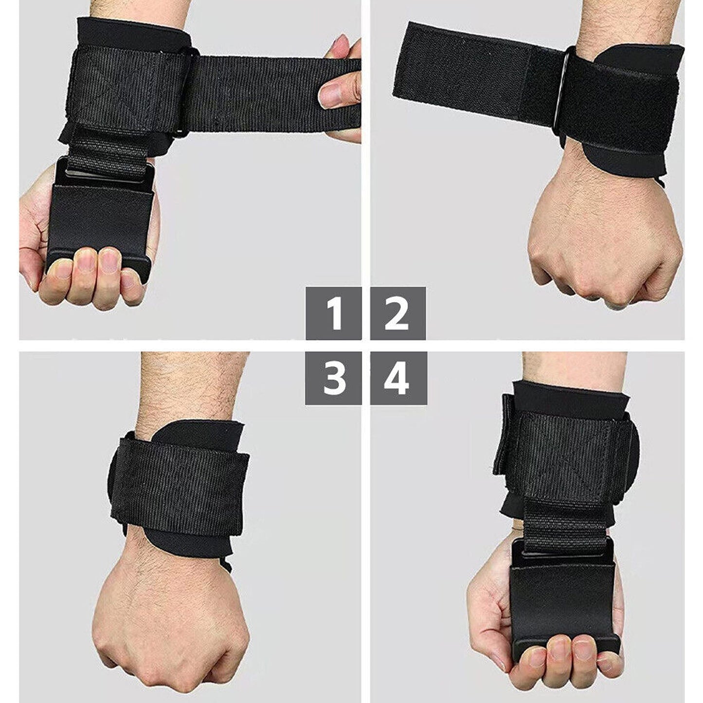 2pcs Bodybuilding Gym Straps for Muscle Training and Weight Lifting Support