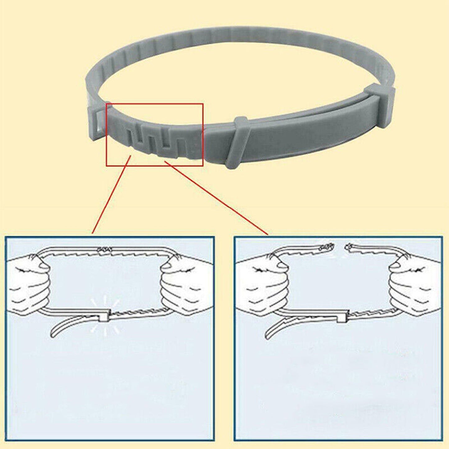 Grey Kitten and Puppy Identification Collar Bands for New Pets