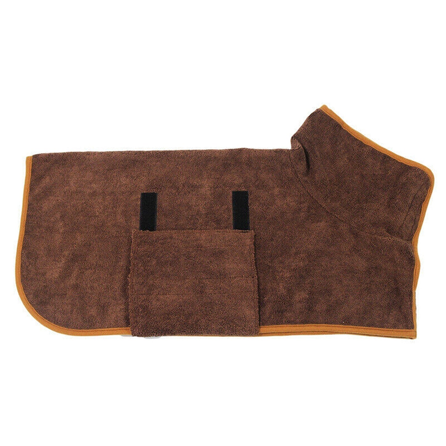 Coffee Soft Microfibre Dog Bathrobe Towel Drying Robe for Pets