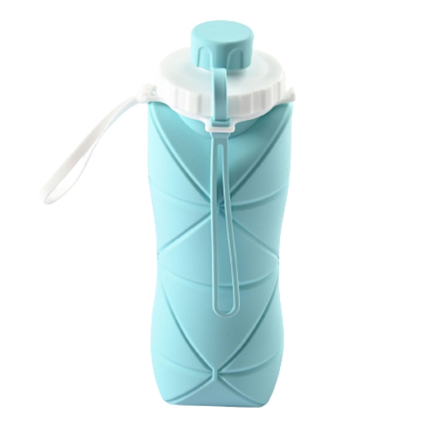 Leak-proof Folding Silicone Sports Bottle Portable Water Container 600ml