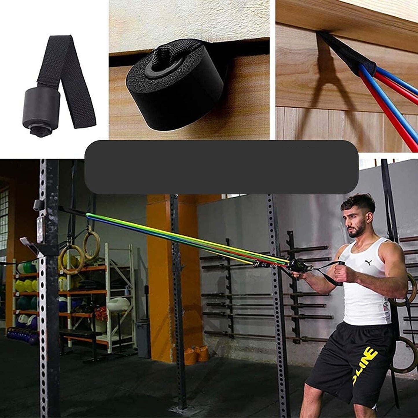 11pcs Resistance Band Set for Yoga Pilates and Fitness Exercises - 150lbs