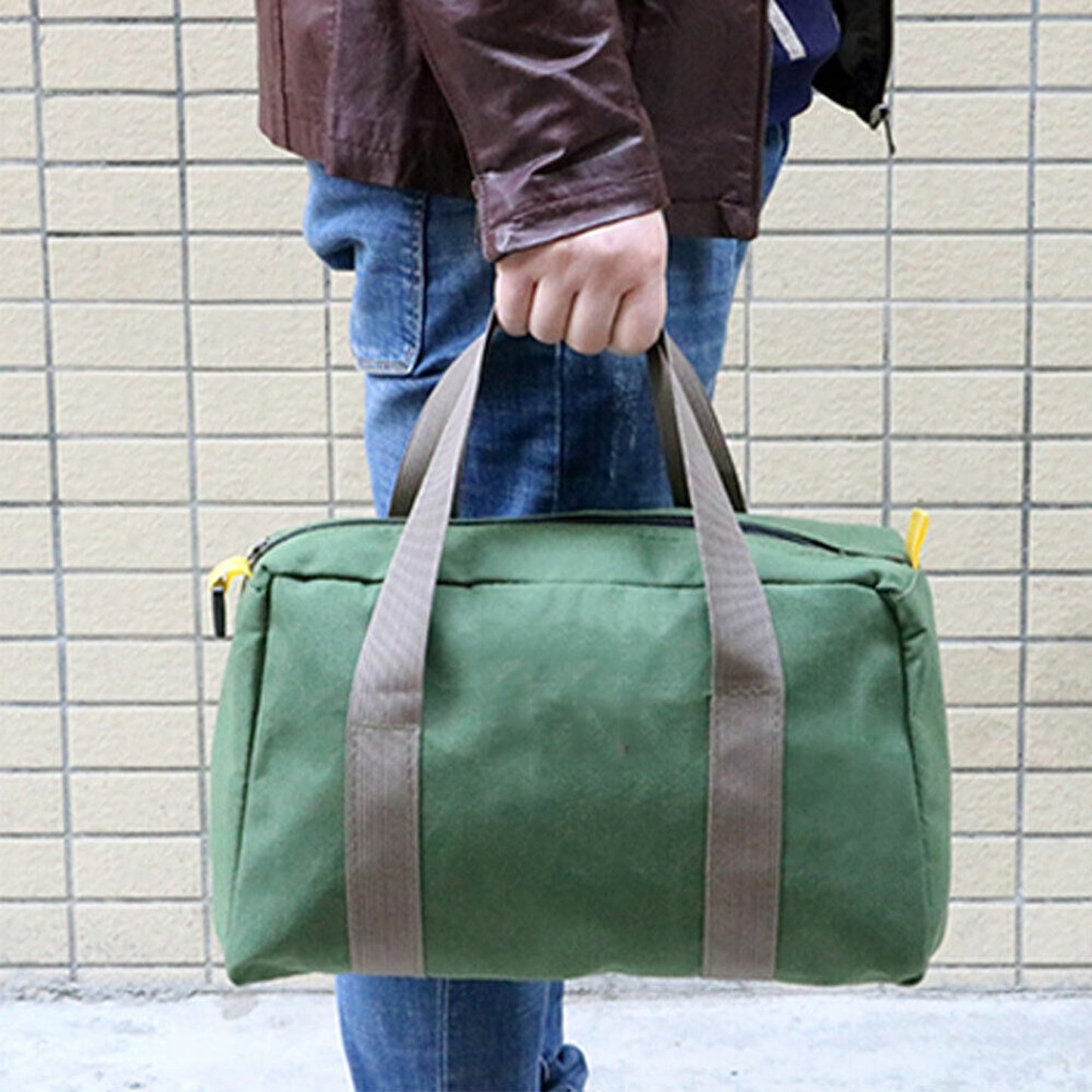 Portable Heavy Duty Canvas Tool Bag Waterproof Hand Toolkit Case