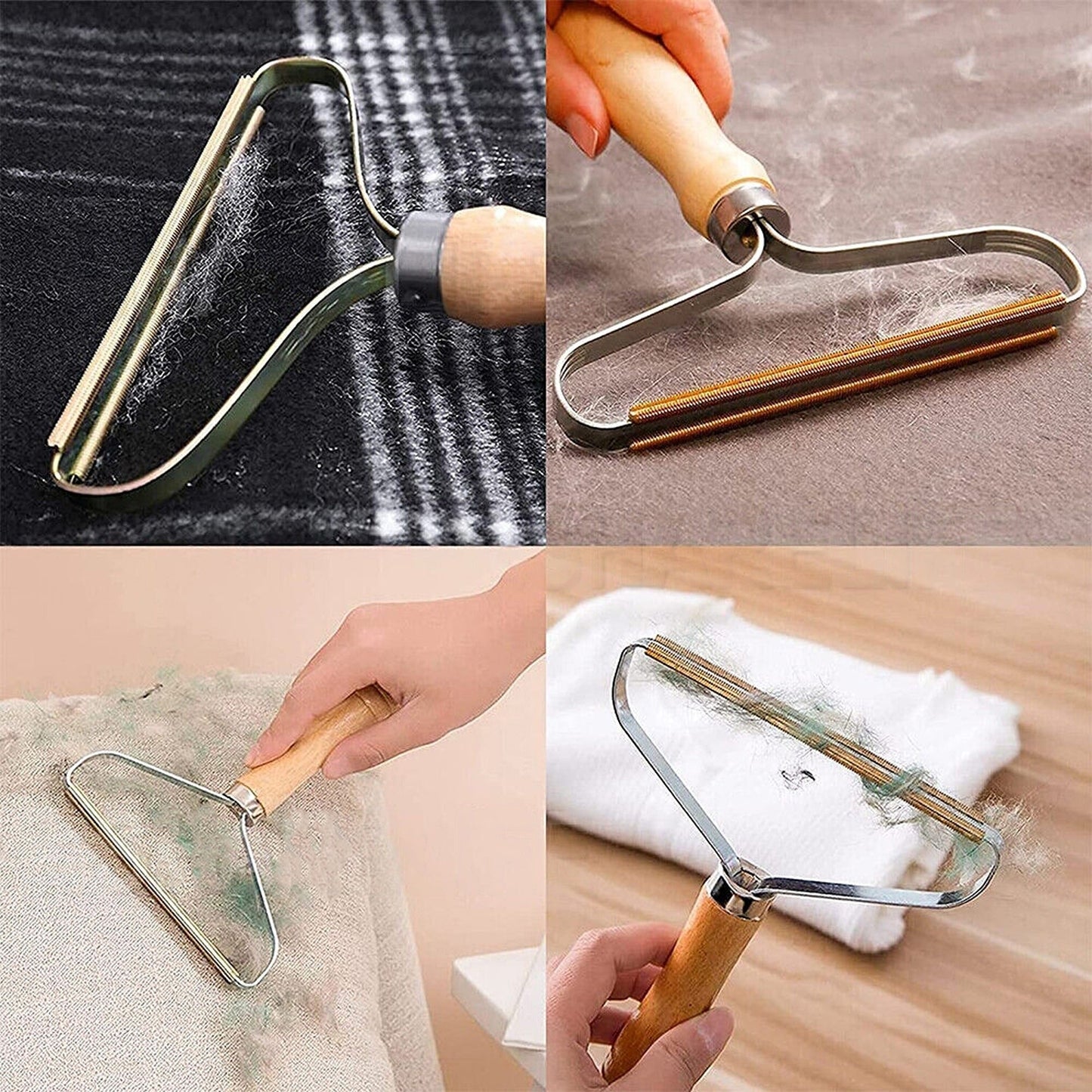 2pcs Dual Lint and Pet Hair Removal Scraper Fabric and Carpet Cleaner