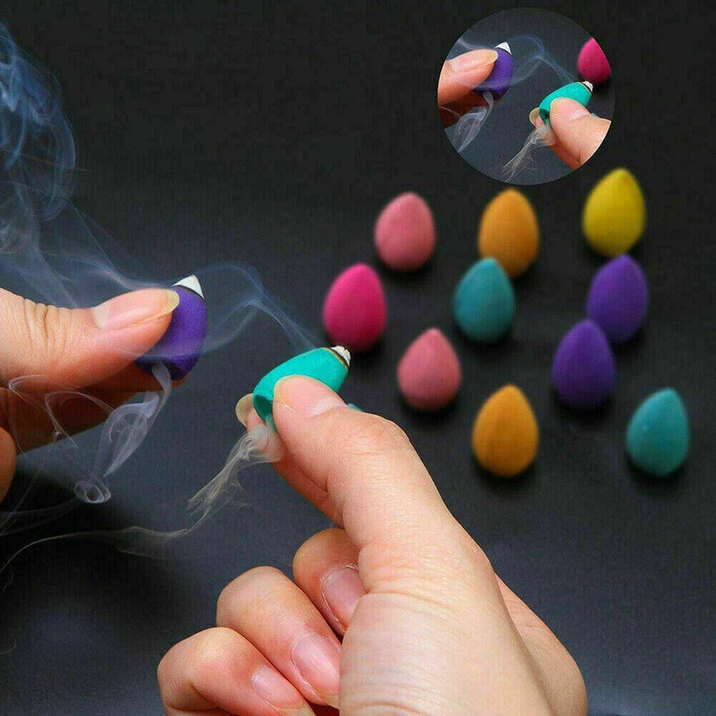 Ceramic Mountain Waterfall Smoke Backflow Incense Burner