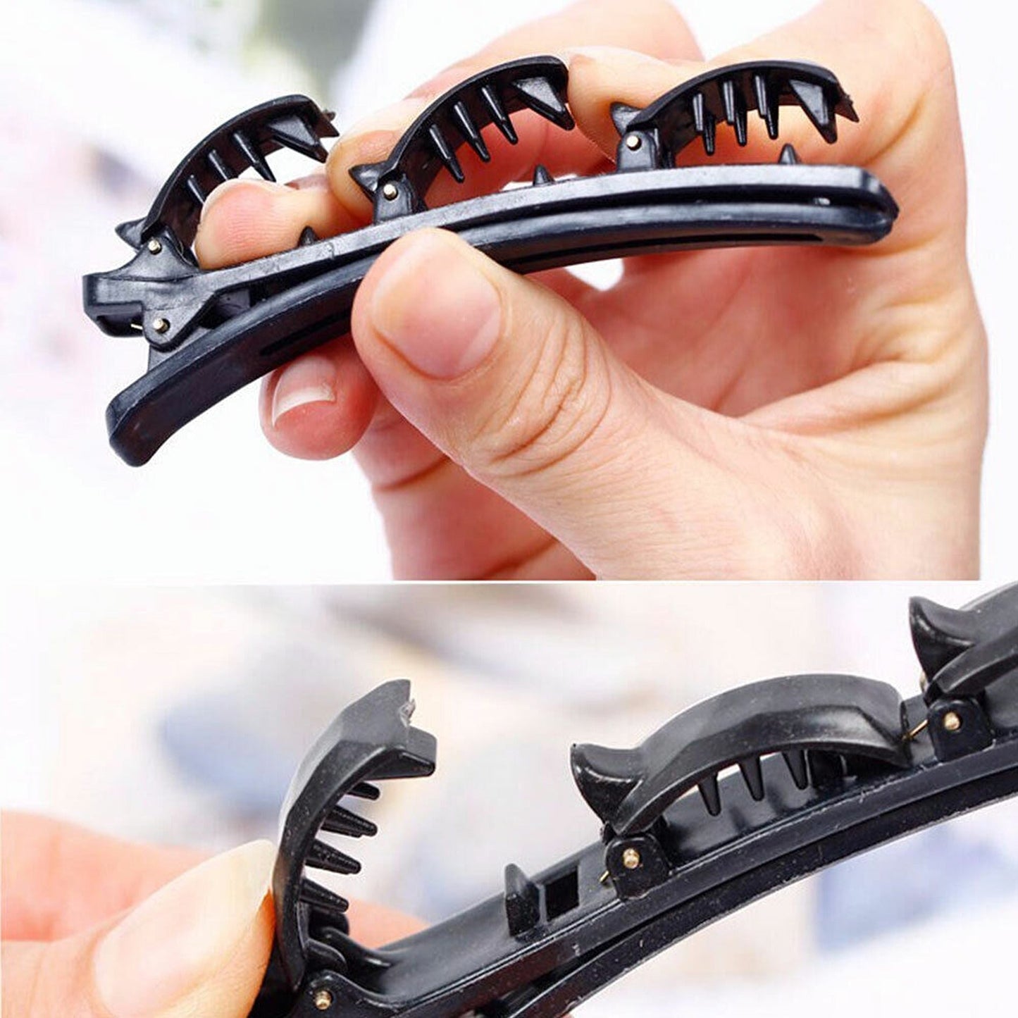 Set of 2 Hair Clips with Double Bangs Hairstyle Hairpin Accessories