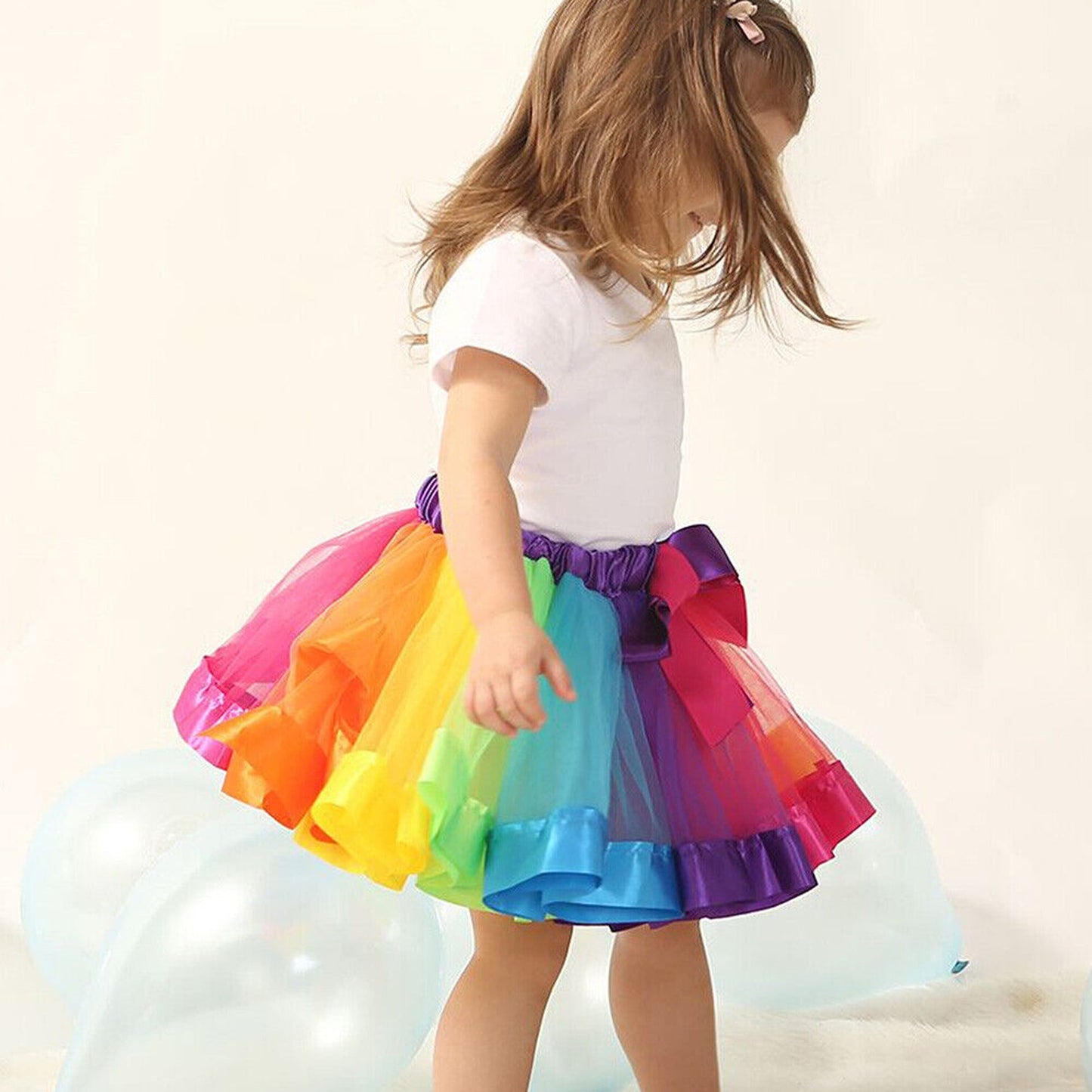 Rainbow Tutu Skirt for Girls Ballet Dance Princess Costume