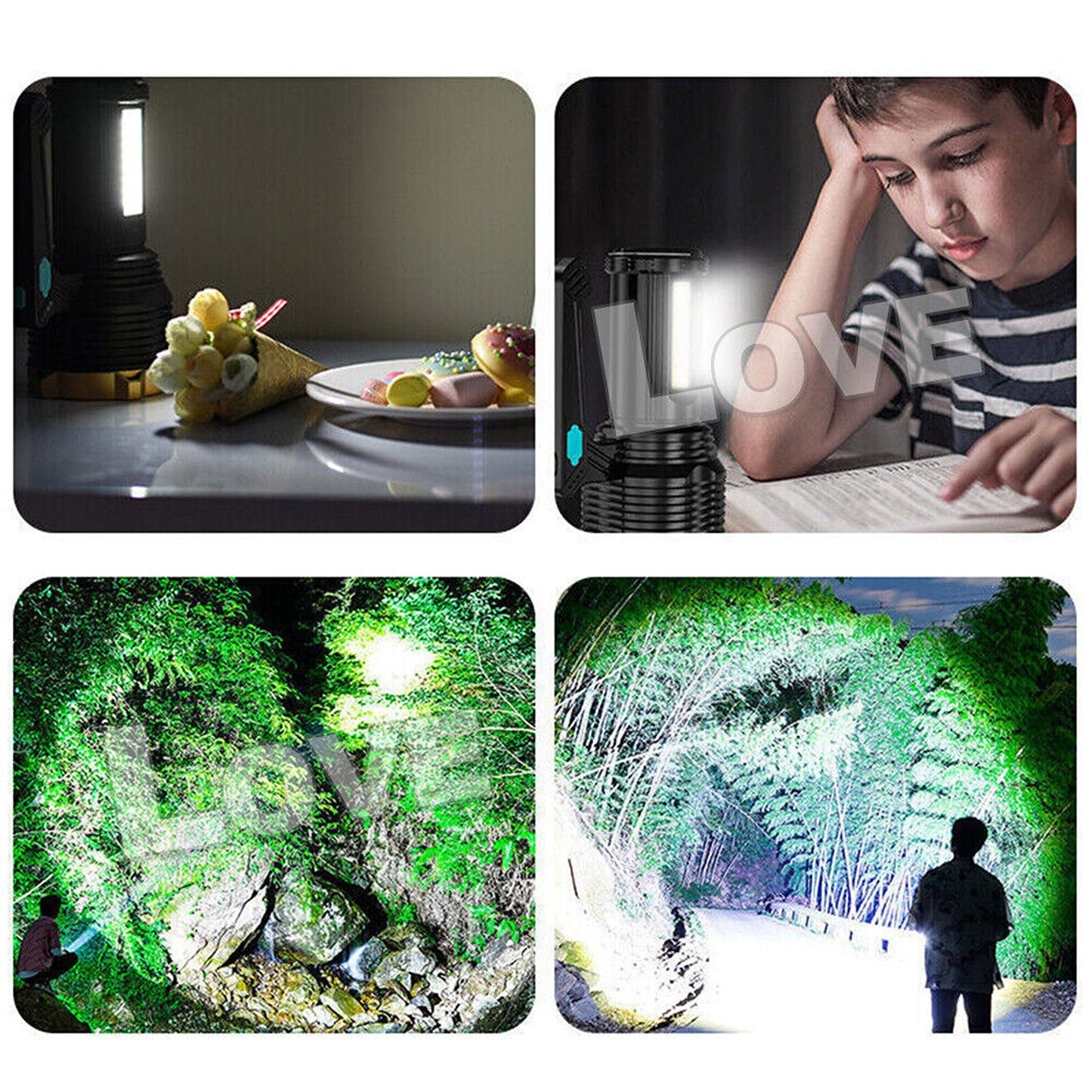 Super Bright Flashlight USB Rechargeable LED Torch Lamp