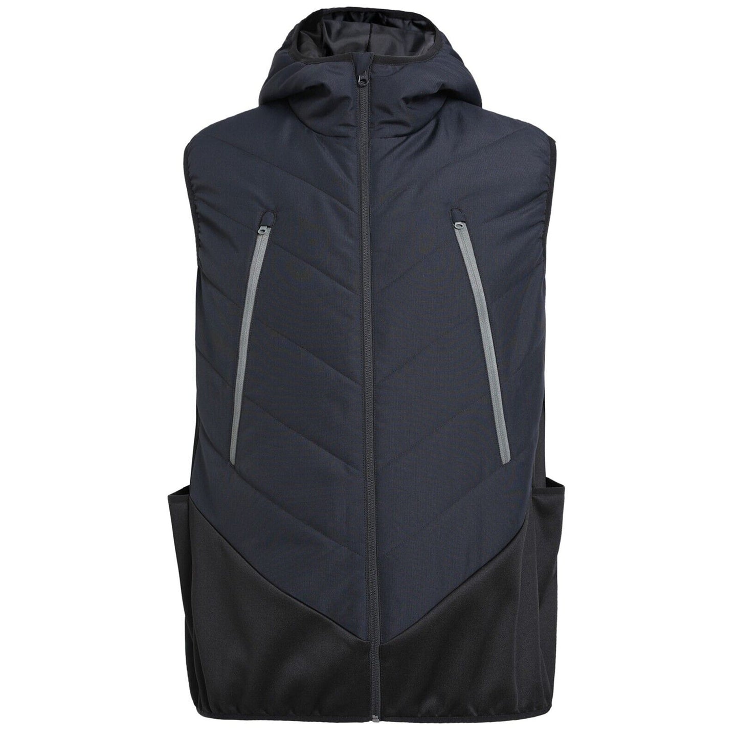 Active Vegan Puffer Vest Quilted Down-Free Stretchy Side Panel