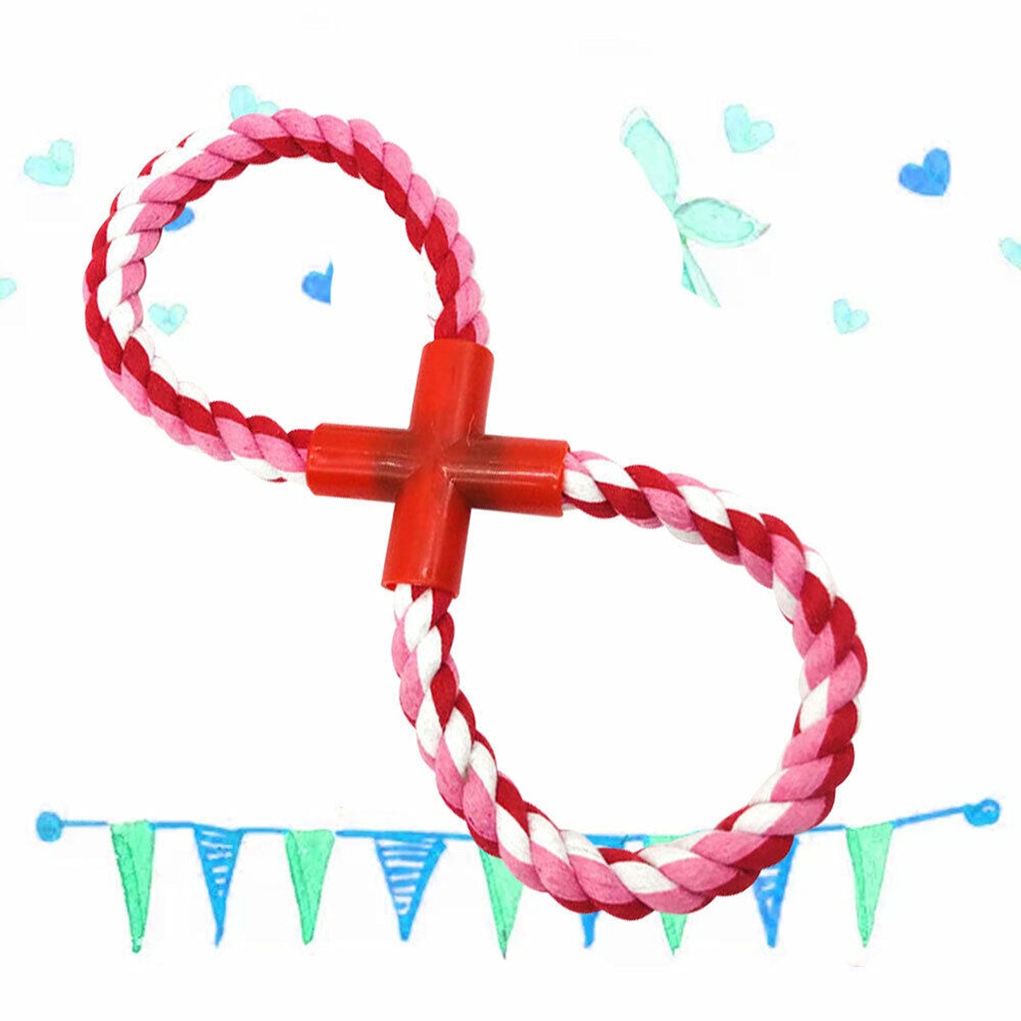 Durable Cotton Puppy Dog Rope Chew Toy Set for Clean Teeth Cat Toys