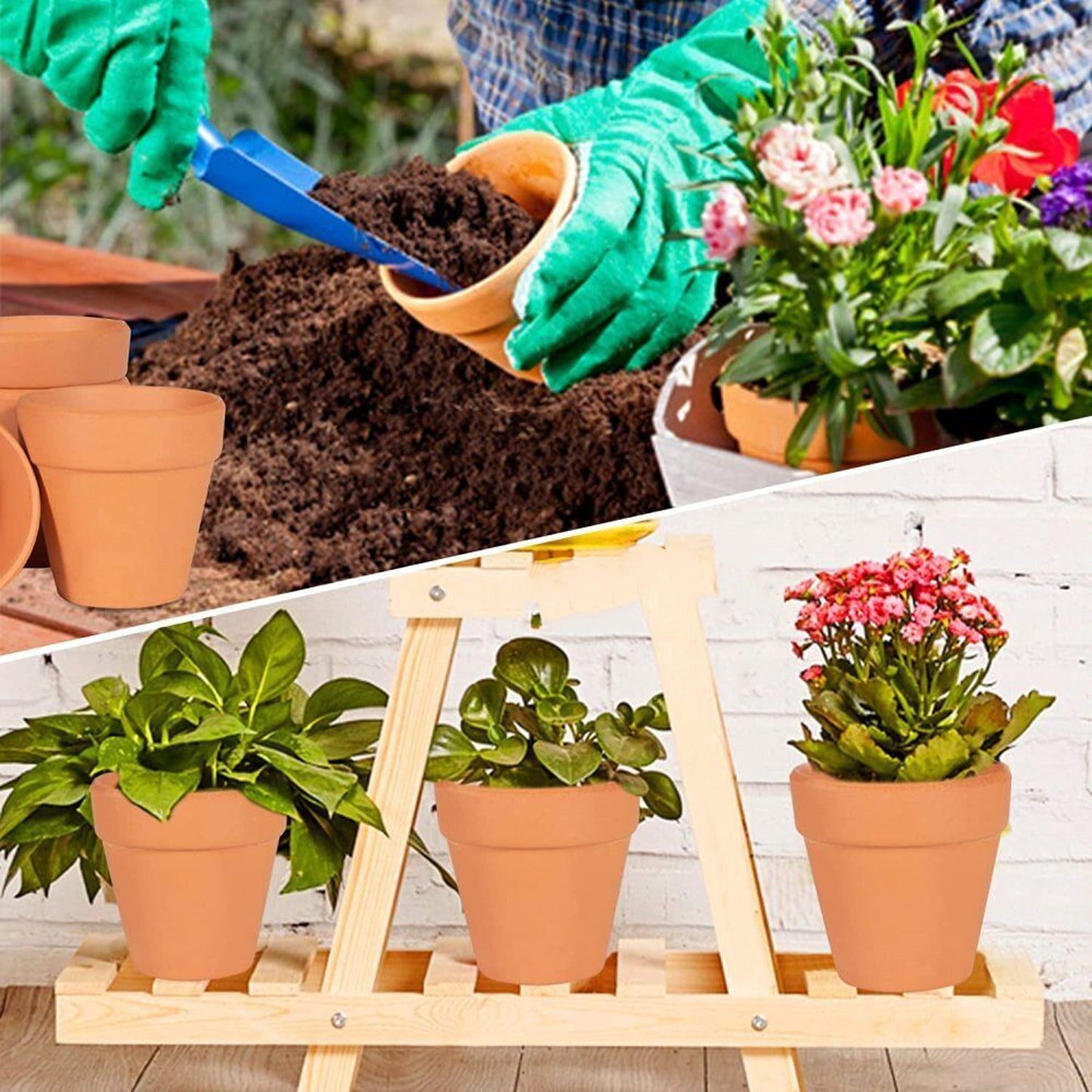 10pcs Decorative Mini Succulent Planters Terracotta Clay Pots