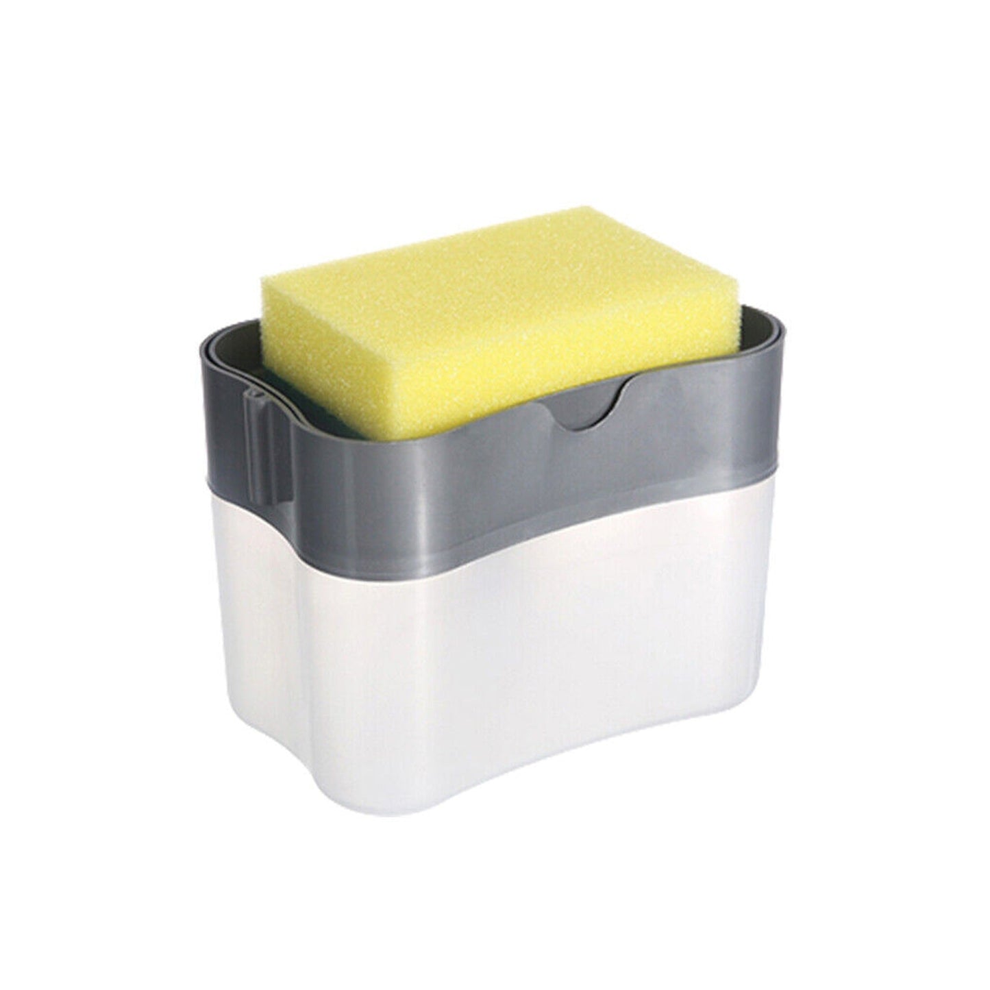 2-in-1 Soap Pump Dispenser with Sponge Holder Kitchen Dish Washing Liquid Container