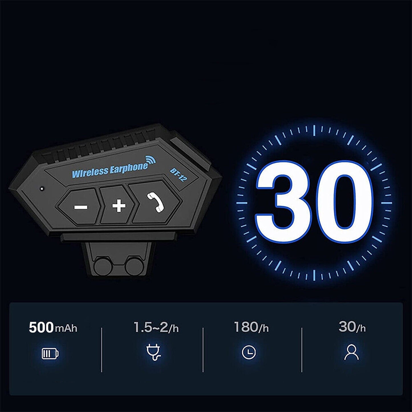 Motorcycle Helmet Bluetooth Headset for Hands-Free Communication