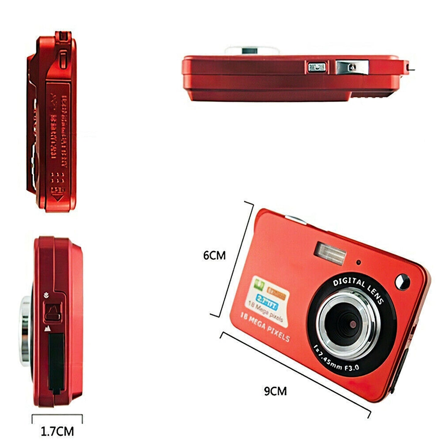 Digital Vlogging Camera with 2.7in TFT LCD Screen 18MP 8x Zoom