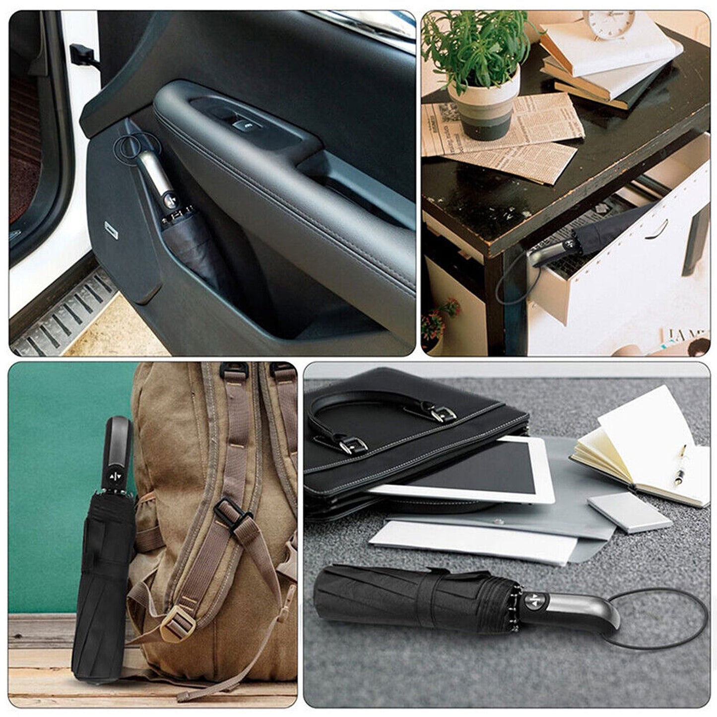 Compact Automatic Umbrella Windproof Auto Open Close Folding
