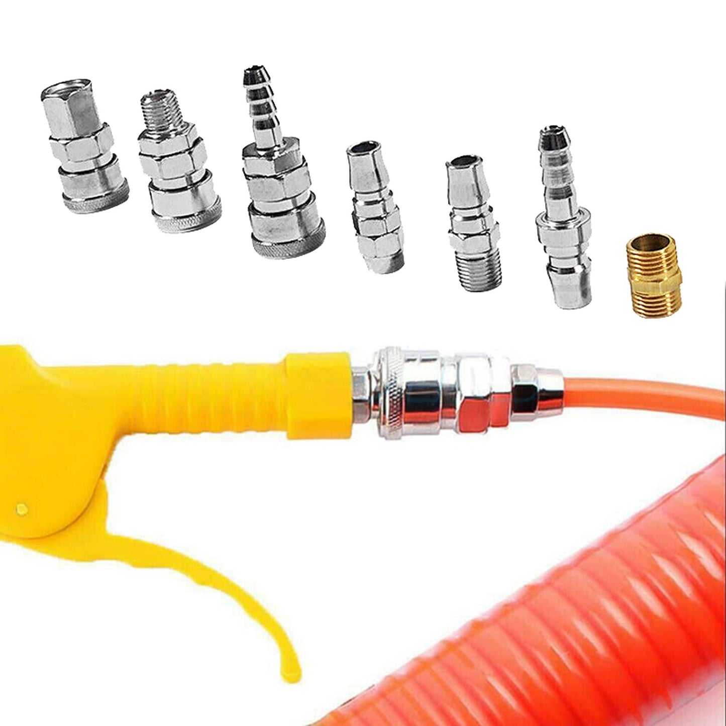 45pcs Air Hose Fittings Kit with Nitto Type Male Female Barb Couplers