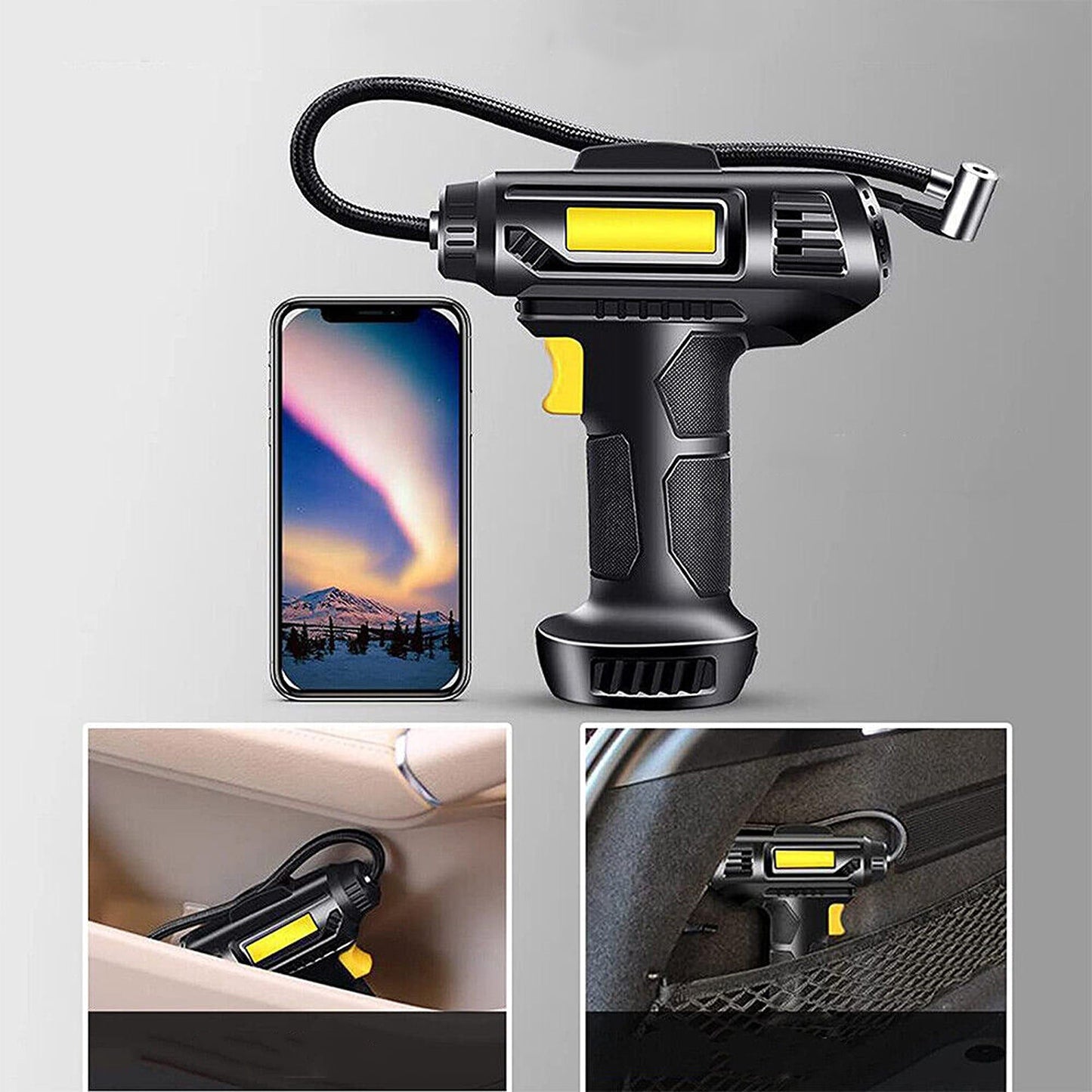 Handheld Digital LCD Air Compressor for Car Tire Inflation