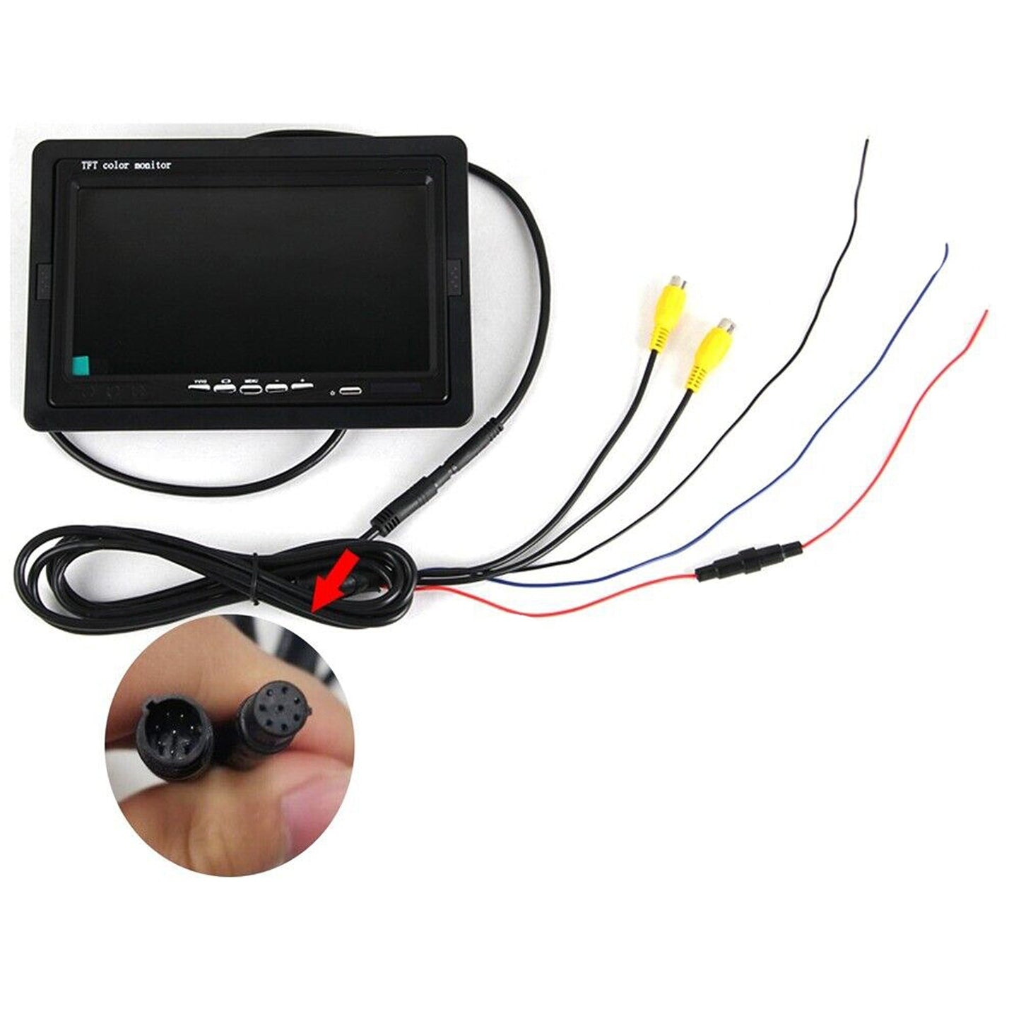 7in TFT LCD Color Rear View Car Monitor with Remote