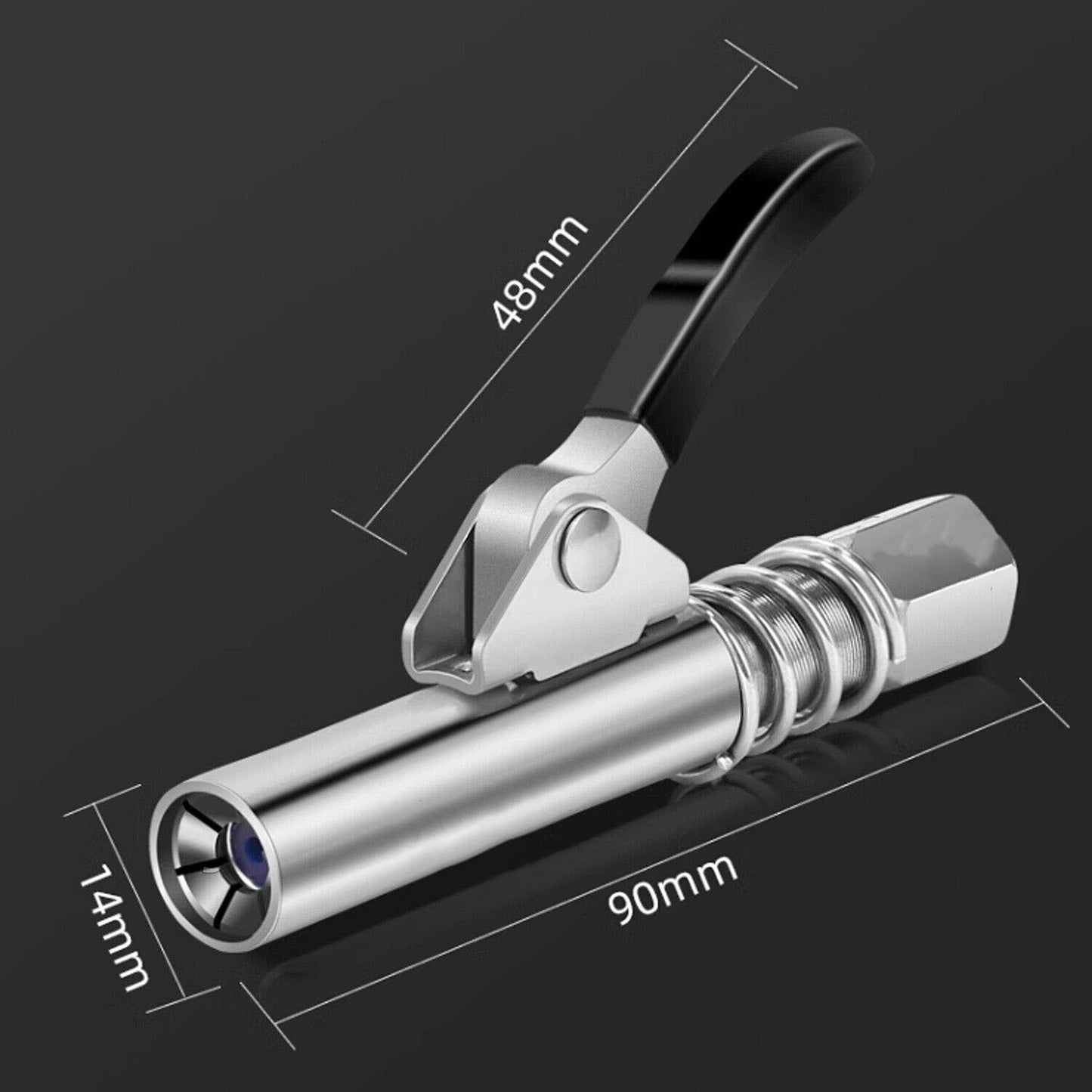 Heavy-Duty Grease Gun Coupler with Quick Release for Easy Lubrication