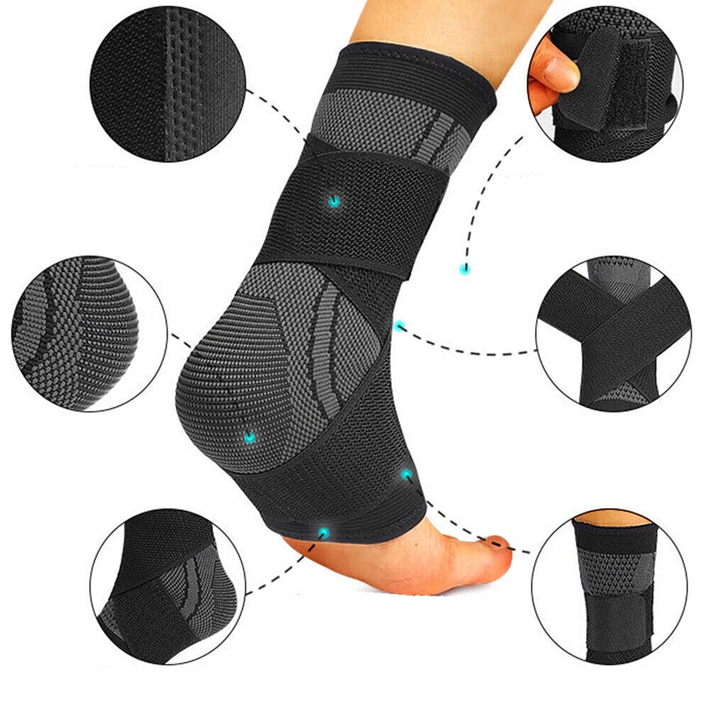 Adjustable Ankle Brace Support Compression Strap for Plantar Fasciitis