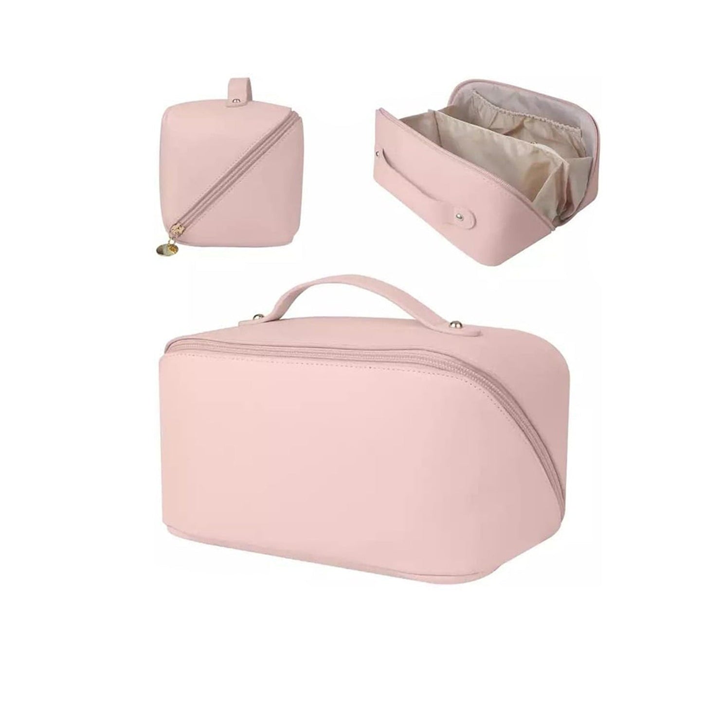 Travel Makeup Organizer Large Cosmetic Bag with Dividers