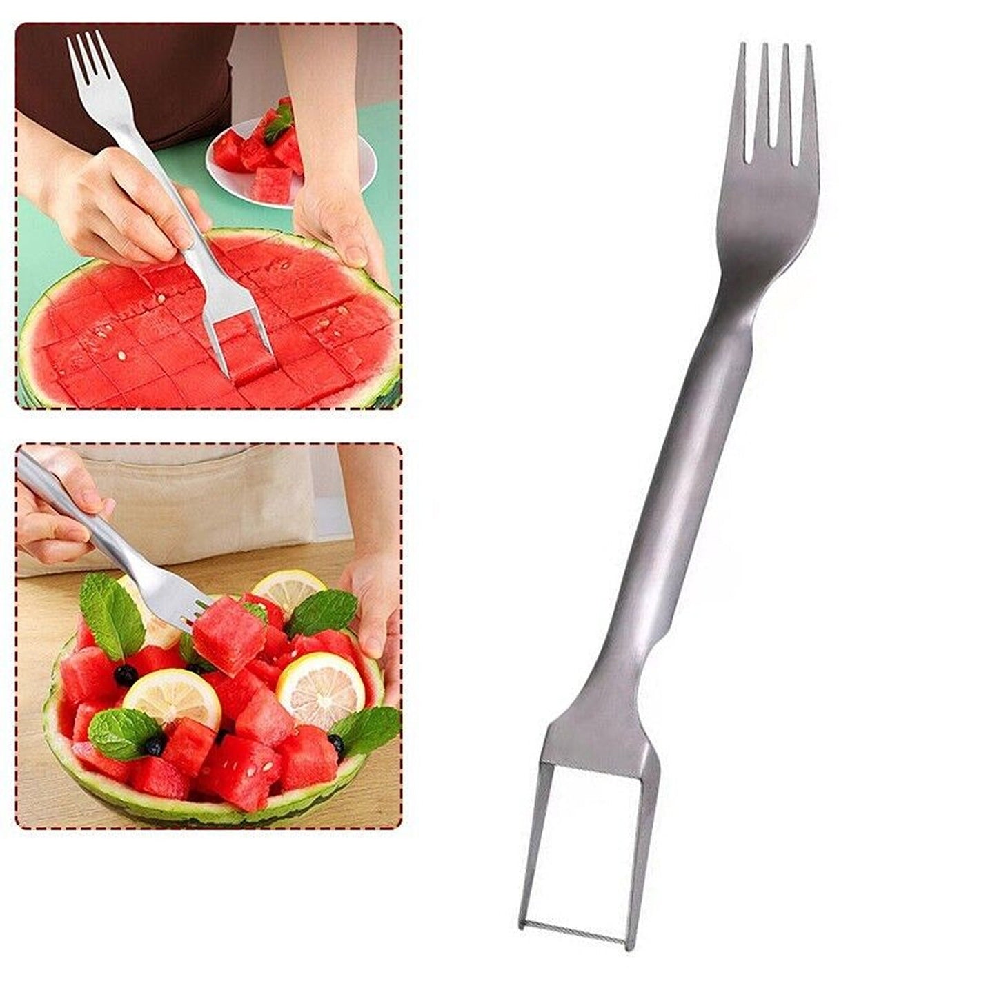 Stainless Steel Watermelon Fork and Slicer Multi-tool