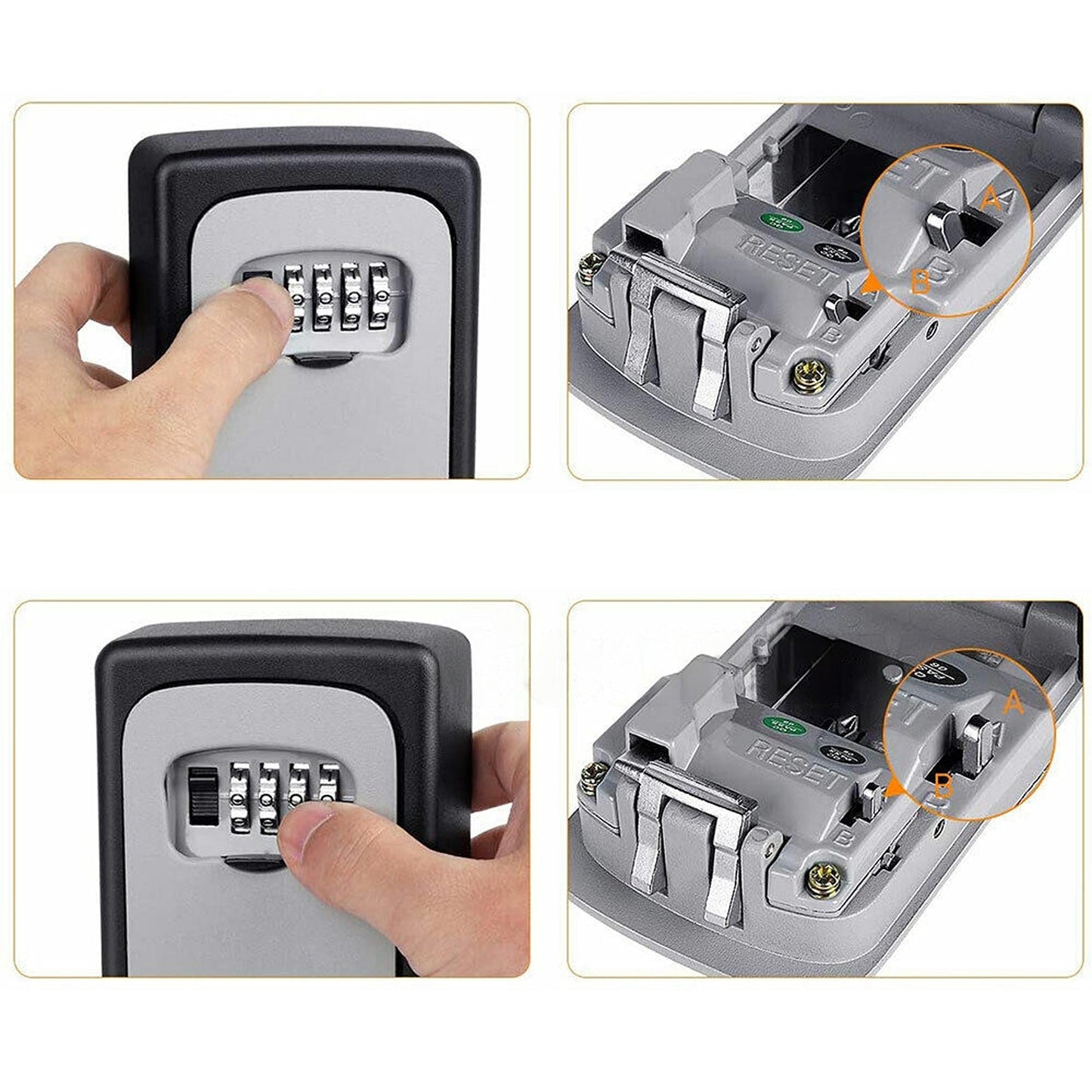 Wall Mounted Secure Key Safe High Security Storage Box 4 Digit