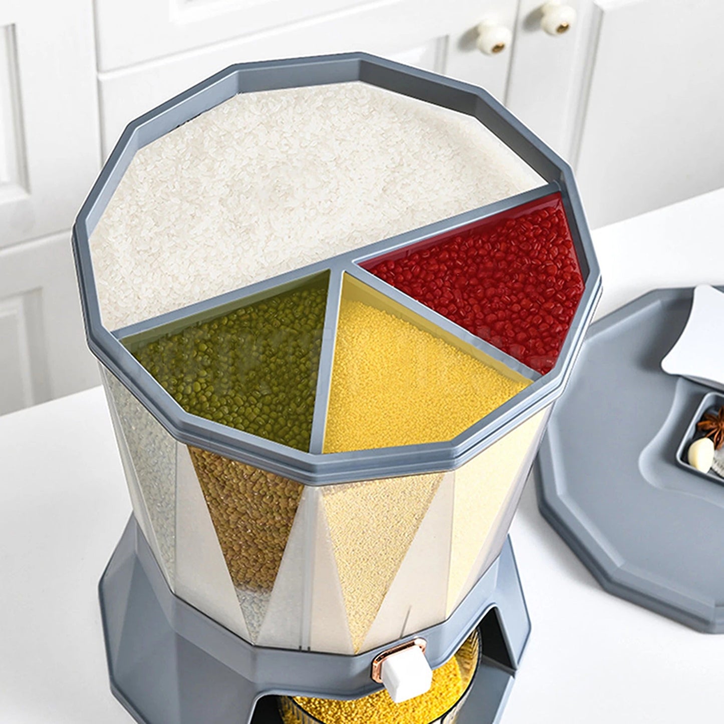 Kitchen Dry Food Dispenser Auto Grain Case for Rice and Cereal