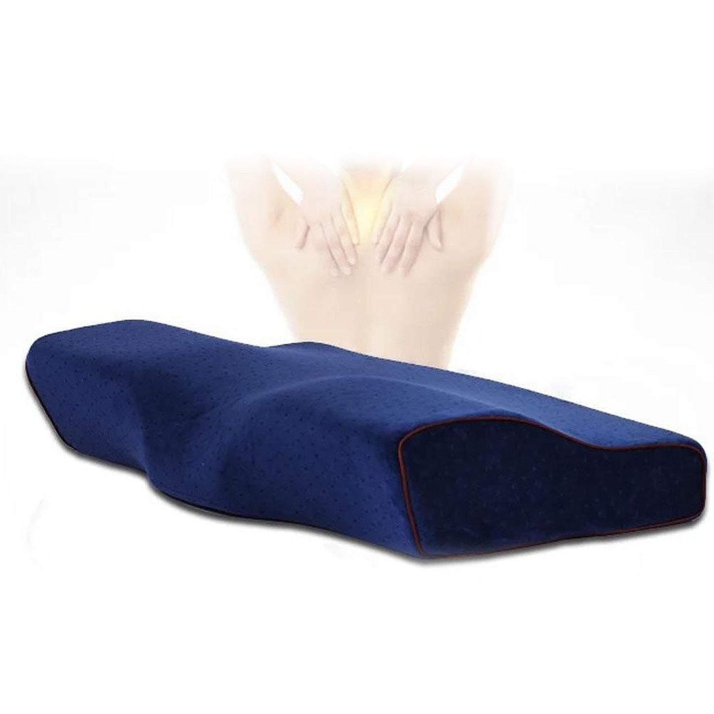 Navy Memory Foam Orthopedic Pillow Neck Shoulder Support Cushion